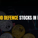 Chart showing top 10 defence stocks in India for long-term investment, including best defence stocks, PSU stocks, small-cap defence stocks, and stocks listed on NSE with share prices